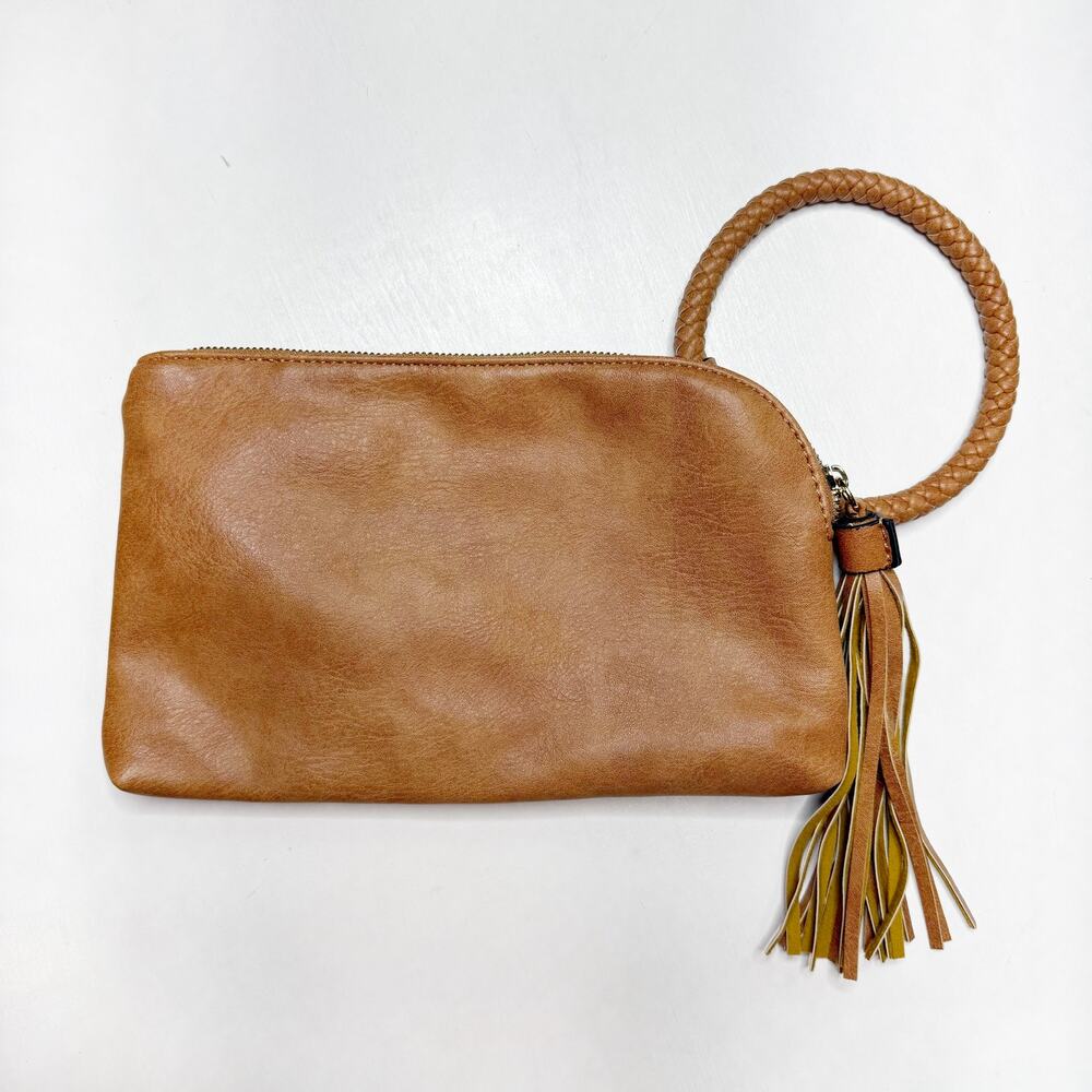 Faux Leather Wristlet